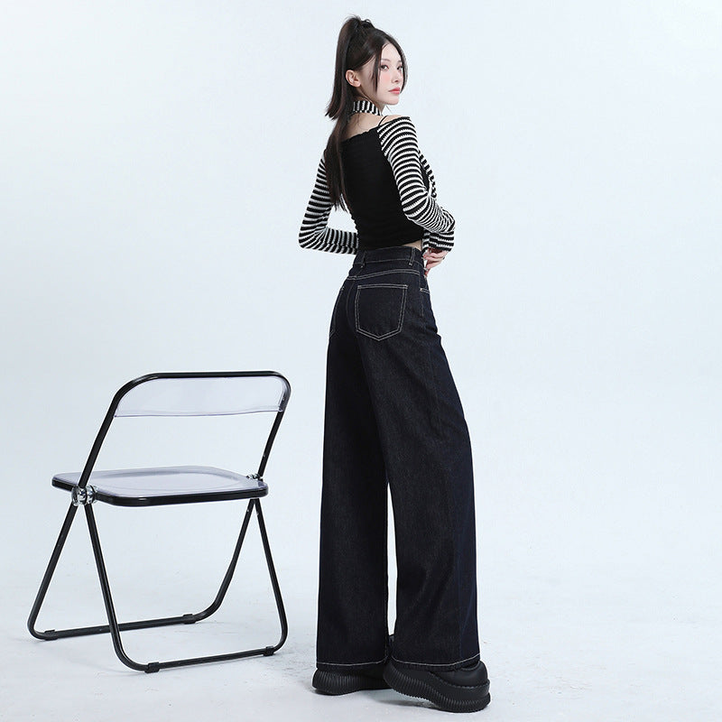 Selvedge Women's Baggy Jeans-INNBLAC Fashion Apparel