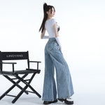 Selvedge Women's Flare Jeans-INNBLAC Fashion Apparel
