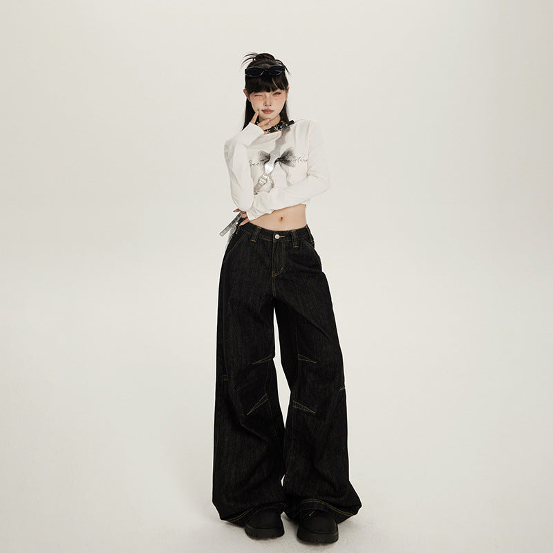 Selvedge Women's Loose Fit Jeans-INNBLAC Fashion Apparel