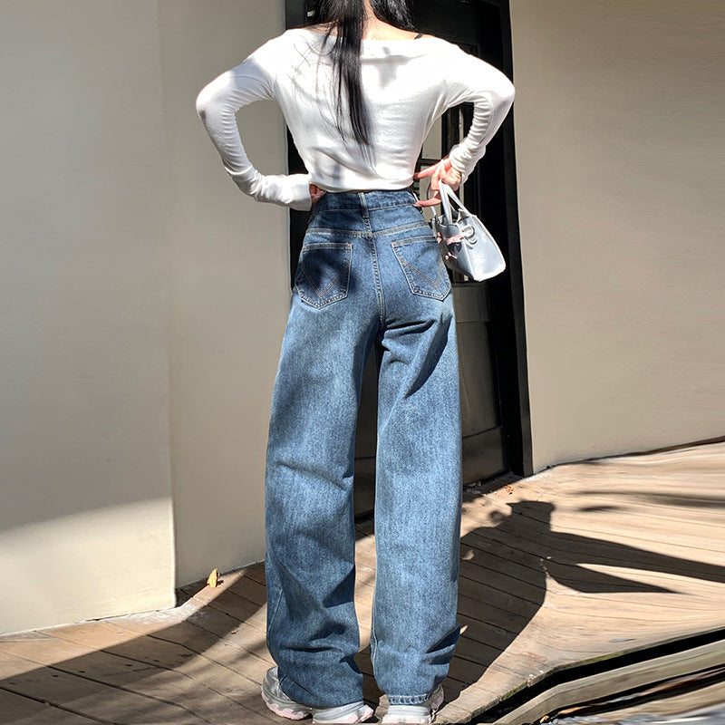 Selvedge Women's Straight Leg Jeans-INNBLAC Fashion Apparel