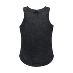 Stone Wash Dip Hem Crop Top 9.5oz-INNBLAC Fashion Apparel