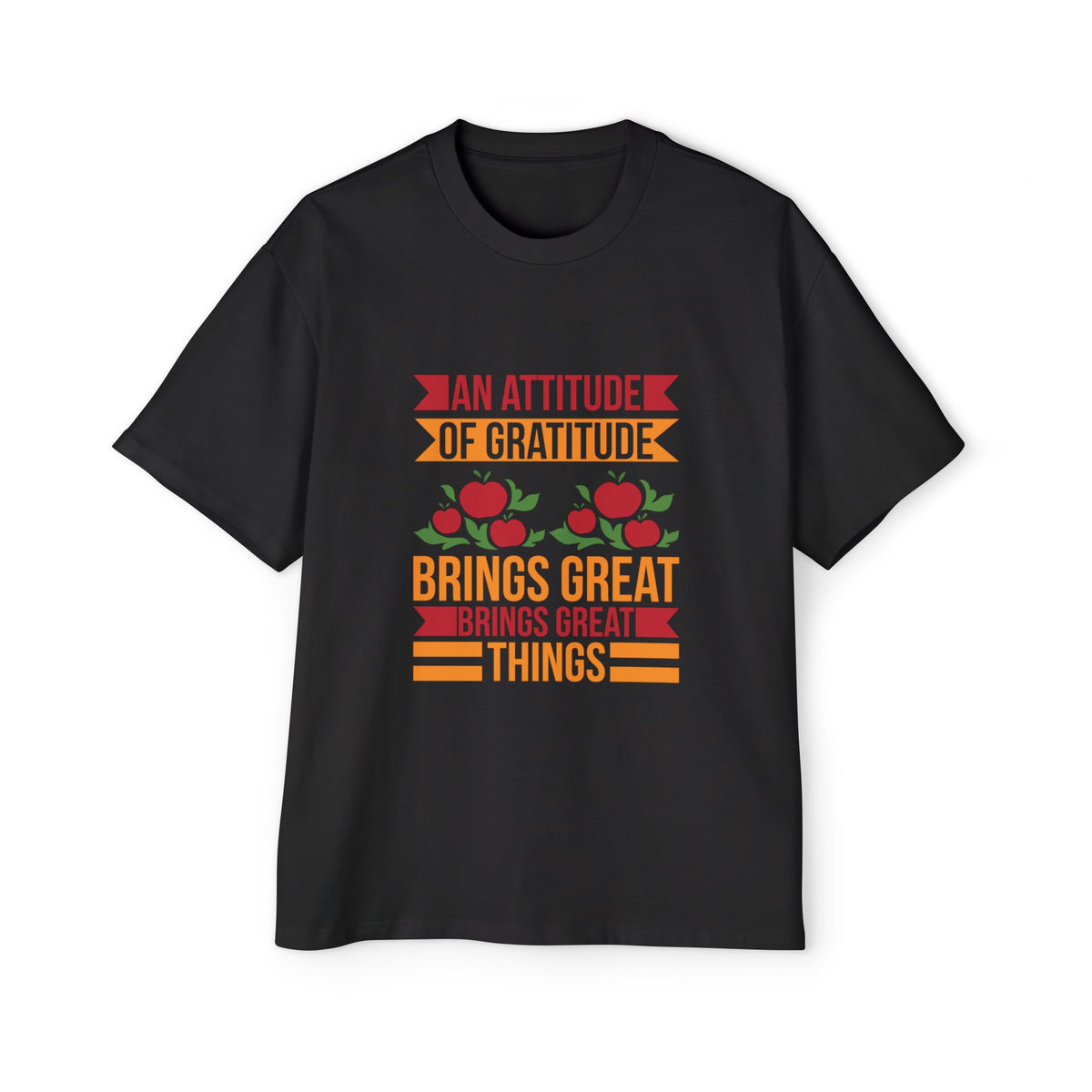 Slogan & Apples Graphic Tee-INNBLAC Fashion Apparel