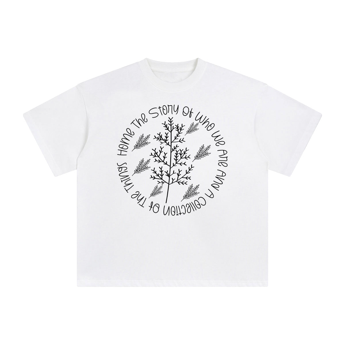 Slogan & Grass Graphic Tee-INNBLAC Fashion Apparel