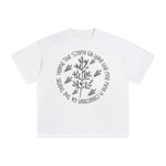Slogan & Grass Graphic Tee-INNBLAC Fashion Apparel