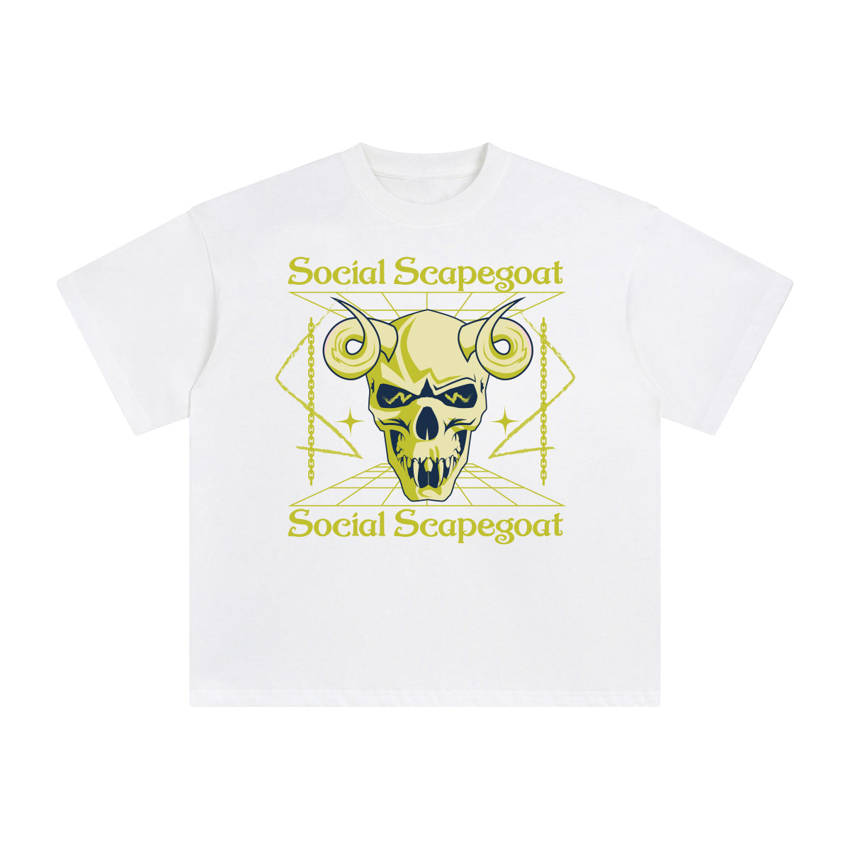 Social Scapegoat Abstract Graphic Tee-INNBLAC Fashion Apparel