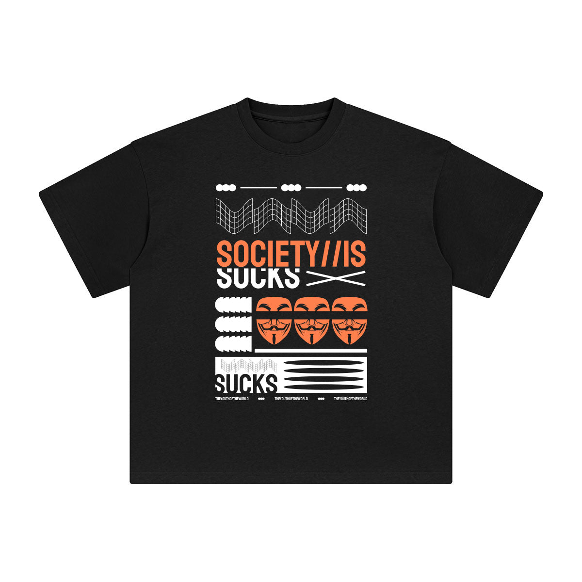 Society is Sucks Abstract Graphic Tee-INNBLAC Fashion Apparel