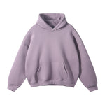 Oversized Plush Lining Plain Hoodie-INNBLAC Fashion Apparel