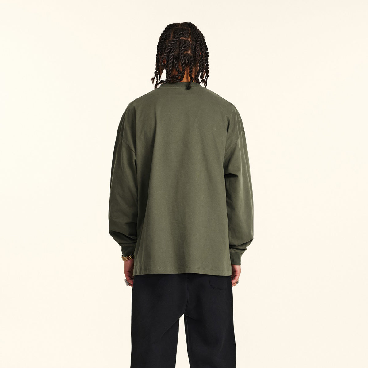 Solid Color Crewneck Sweatshirt-INNBLAC Fashion Apparel