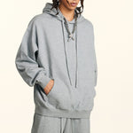 Solid French Terry Pullover Hoodie-INNBLAC Fashion Apparel