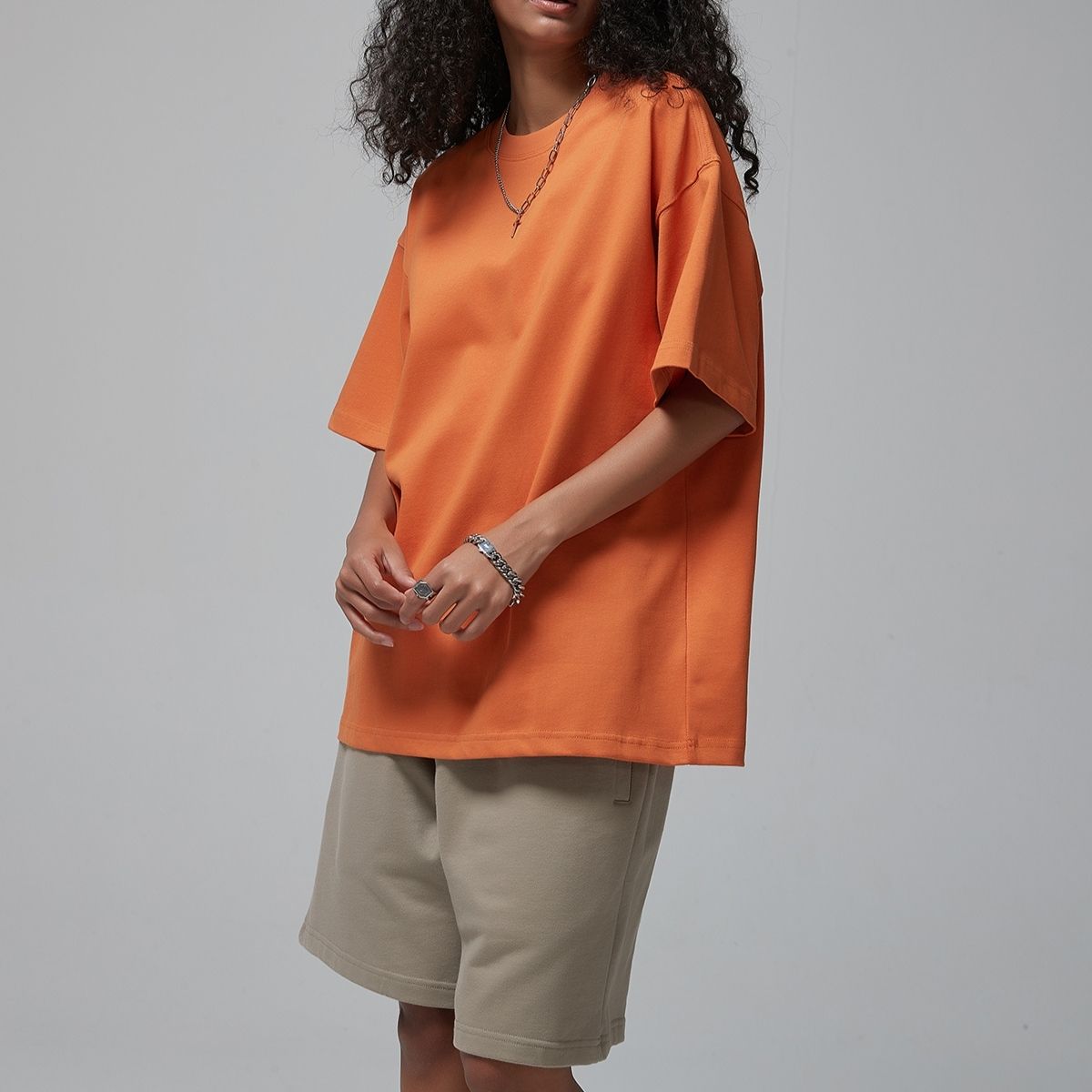 Women's Solid Color Heavyweight T Shirt 9oz-INNBLAC Fashion Apparel