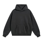 Solid Color Plush Lining Pullover Hoodie-INNBLAC Fashion Apparel