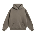 Solid Color Plush Lining Pullover Hoodie-INNBLAC Fashion Apparel