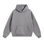 Solid Color Plush Lining Pullover Hoodie-INNBLAC Fashion Apparel