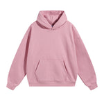 Solid Color Plush Lining Pullover Hoodie-INNBLAC Fashion Apparel