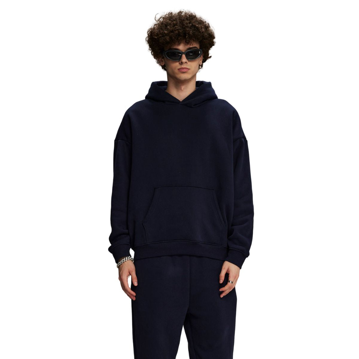 Solid Color Plush Lining Pullover Hoodie-INNBLAC Fashion Apparel