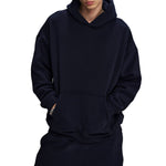 Solid Color Plush Lining Pullover Hoodie-INNBLAC Fashion Apparel