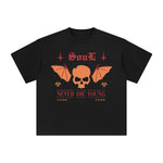 Soul Never Die Young Abstract Graphic Tee-INNBLAC Fashion Apparel