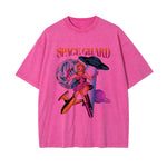 Space Guard Washed Graphic Tee-INNBLAC Fashion Apparel