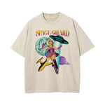 Space Guard Washed Graphic Tee-INNBLAC Fashion Apparel