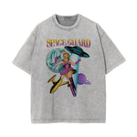Space Guard Washed Graphic Tee-INNBLAC Fashion Apparel