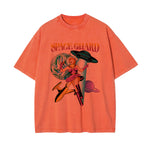 Space Guard Washed Graphic Tee-INNBLAC Fashion Apparel