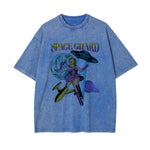 Space Guard Washed Graphic Tee-INNBLAC Fashion Apparel