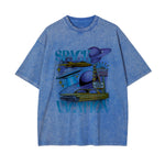 Space Vacation Washed Graphic Tee-INNBLAC Fashion Apparel