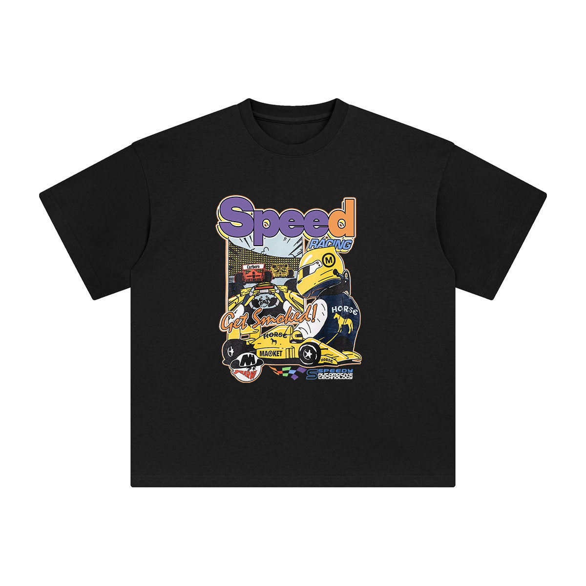 Speed Retro Racing Graphic Tee-INNBLAC Fashion Apparel