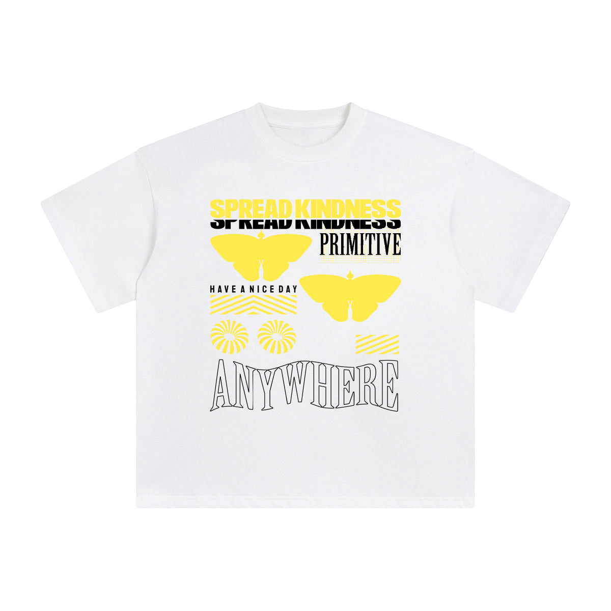 Spread Kindness Abstract Graphic Tee-INNBLAC Fashion Apparel