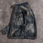 Stand Collar Denim Trucker Jacket-INNBLAC Fashion Apparel