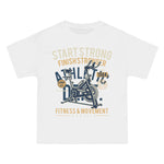 Start Strong Fitness Graphic Tee-INNBLAC Fashion Apparel