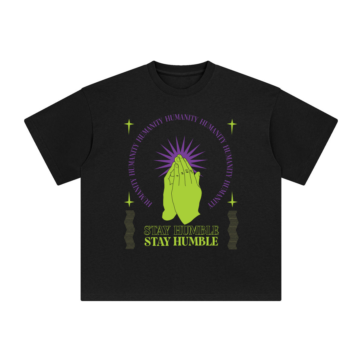Stay Humble Abstract Graphic Tee-INNBLAC Fashion Apparel