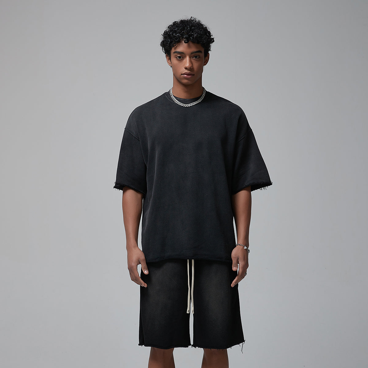 Stone Wash Super Heavyweight T Shirt 10.5oz-INNBLAC Fashion Apparel