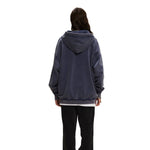 Women's Stone Wash Double Slider Zip Hoodie-INNBLAC Fashion Apparel