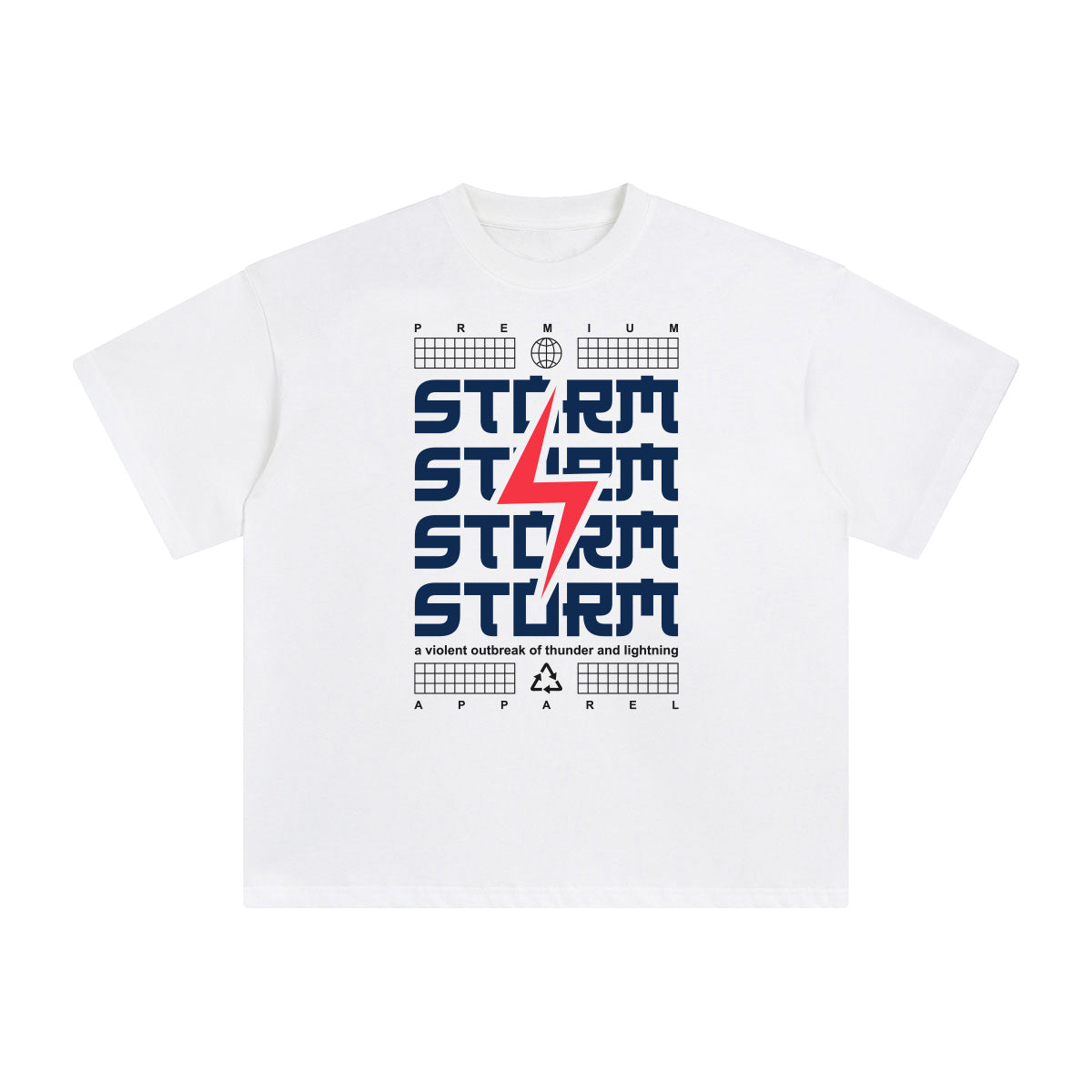 Storm Abstract Graphic Tee-INNBLAC Fashion Apparel