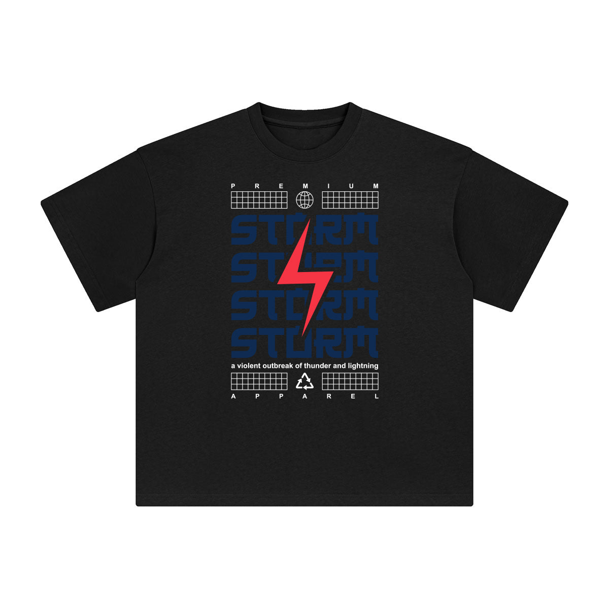 Storm Abstract Graphic Tee-INNBLAC Fashion Apparel