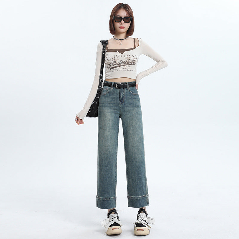 Straight Leg Ankle Jeans-INNBLAC Fashion Apparel