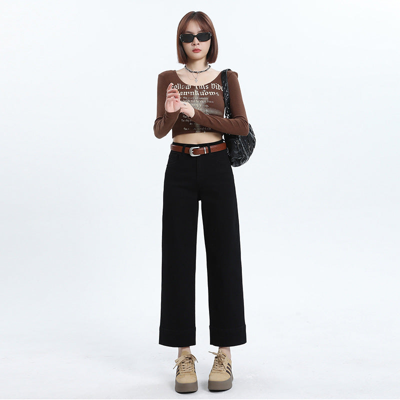 Straight Leg Ankle Jeans-INNBLAC Fashion Apparel