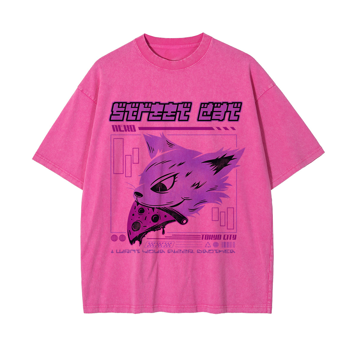 Street Cat Y2K Japanese Graphic Tee-INNBLAC Fashion Apparel
