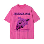 Street Cat Y2K Japanese Graphic Tee-INNBLAC Fashion Apparel