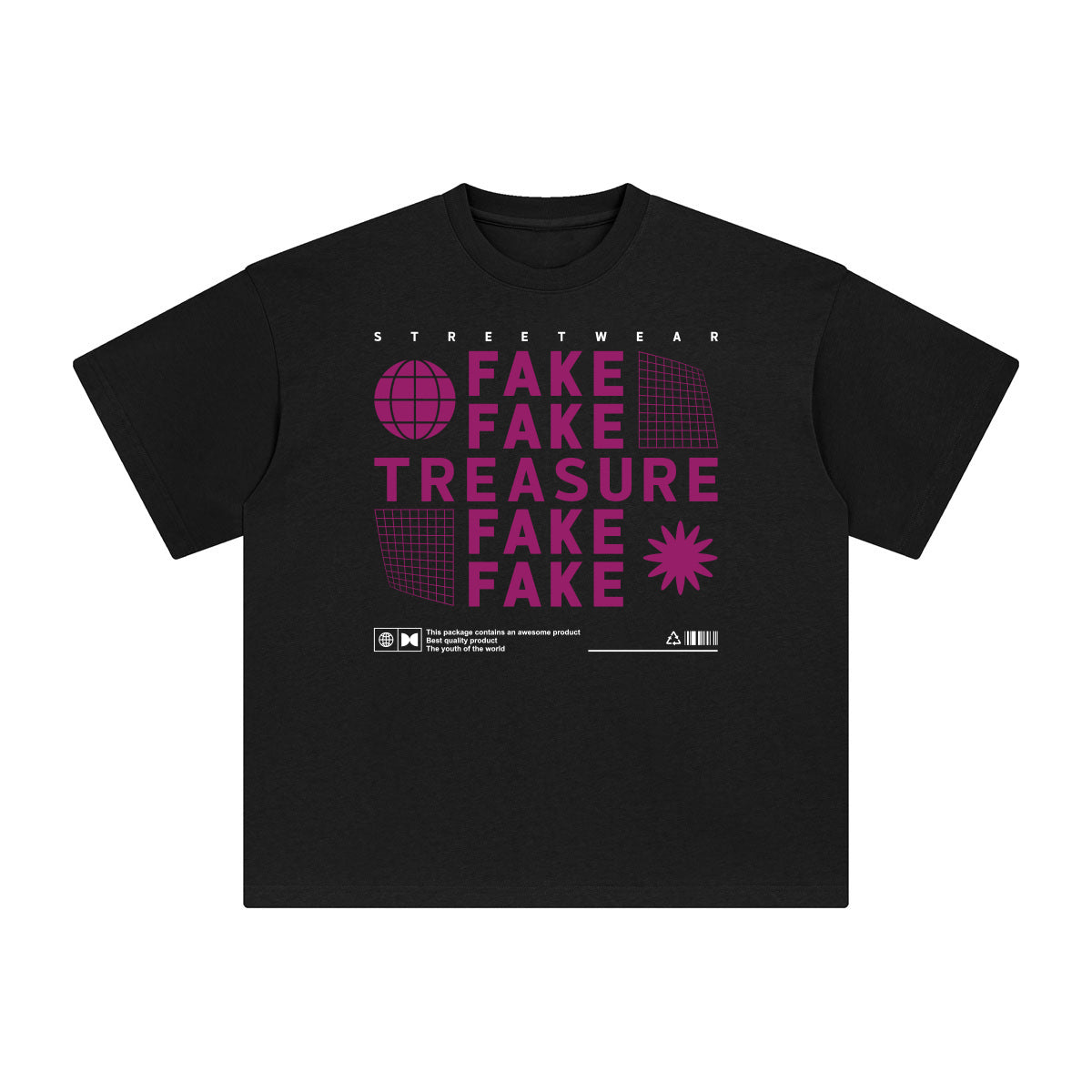 Streetwear Abstract Graphic Tee-INNBLAC Fashion Apparel