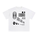 Struggle Abstract Graphic Tee-INNBLAC Fashion Apparel