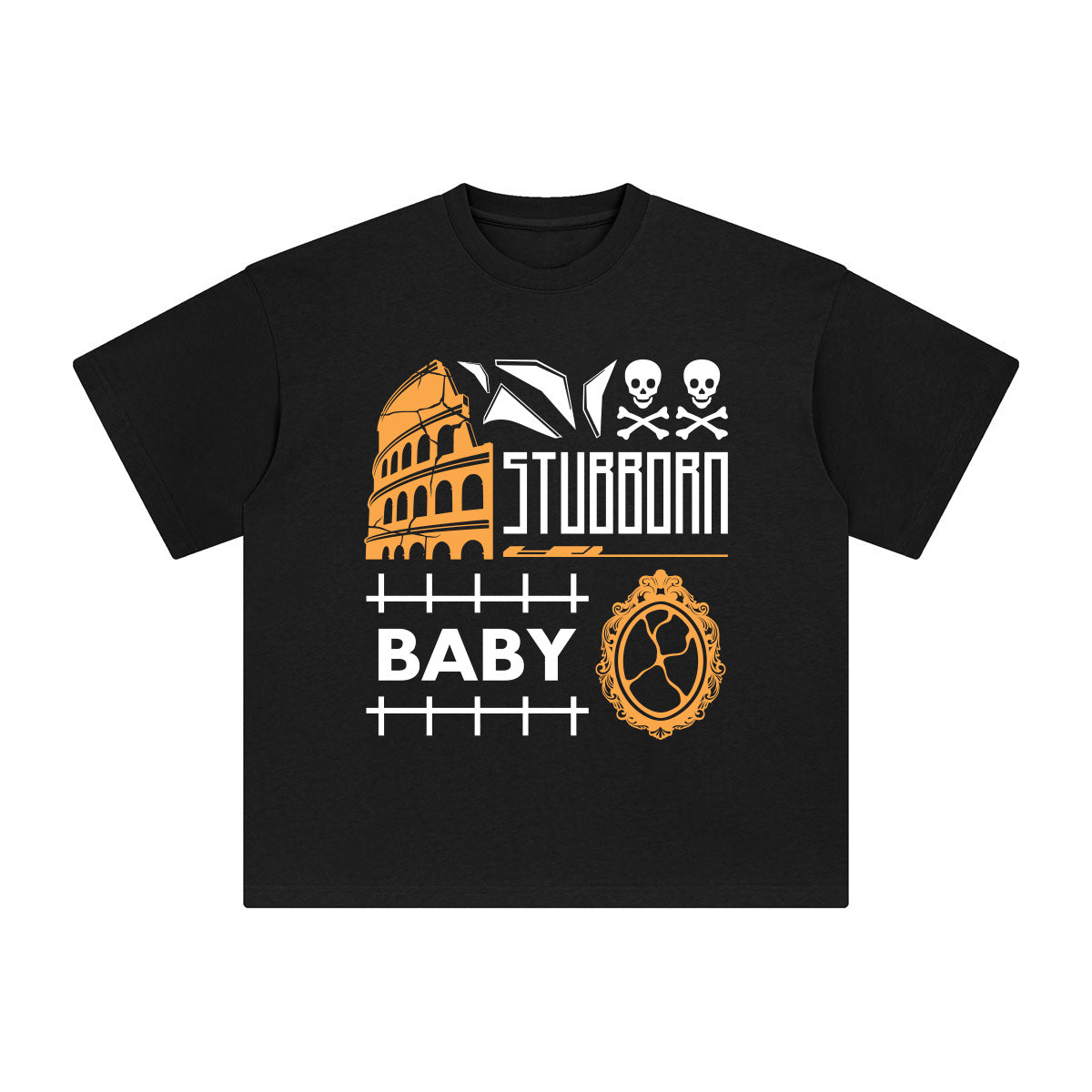 Stubborn Baby Abstract Art Graphic Tee-INNBLAC Fashion Apparel