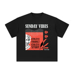Sunday Vibes Abstract Graphic Tee-INNBLAC Fashion Apparel