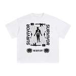 Survivor No Days Off Abstract Graphic Tee-INNBLAC Fashion Apparel