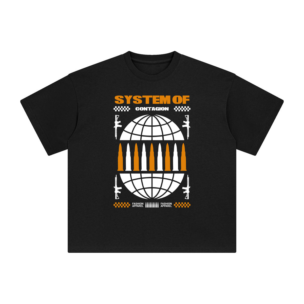 System of Contagion Abstract Graphic Tee-INNBLAC Fashion Apparel