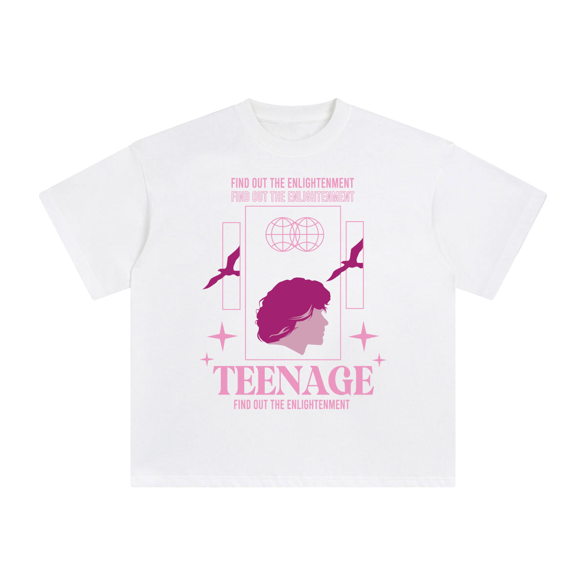 Teenage Abstract Graphic Tee-INNBLAC Fashion Apparel