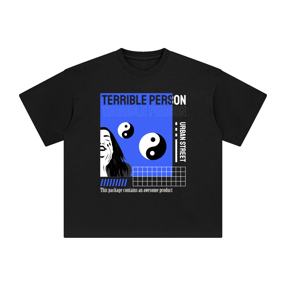Terrible Person Abstract Graphic Tee-INNBLAC Fashion Apparel
