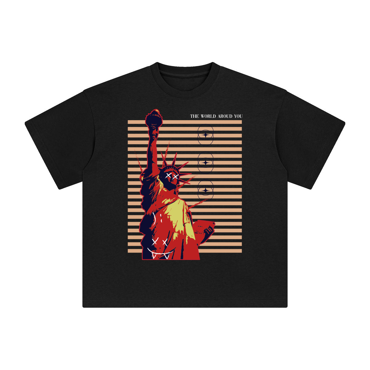 The World Around You Abstract Graphic Tee-INNBLAC Fashion Apparel