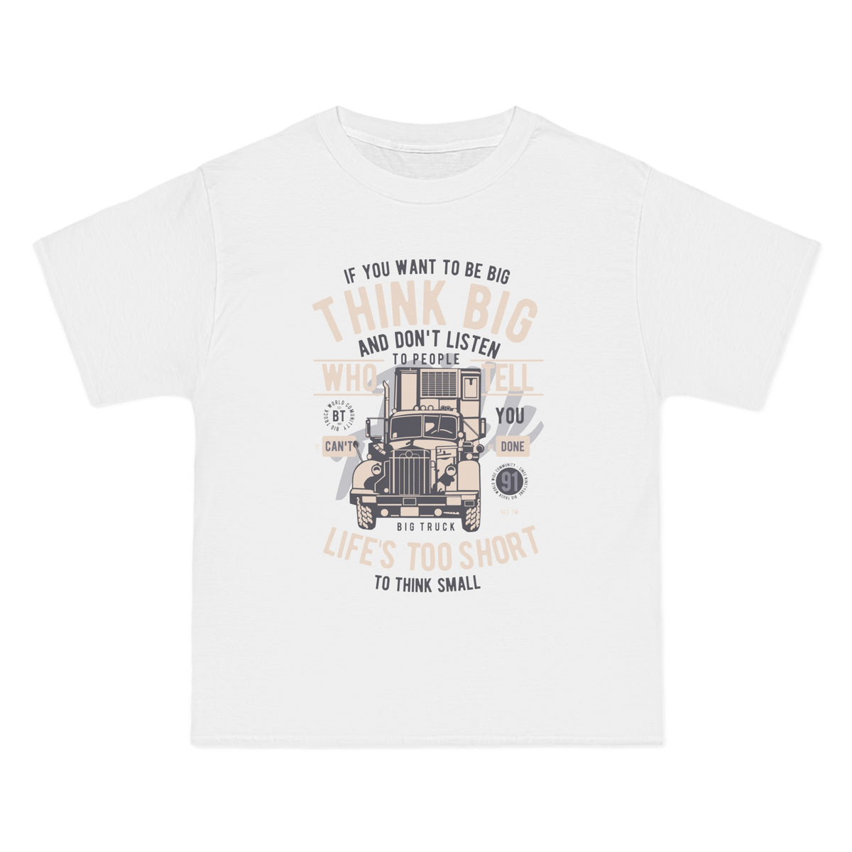 Think Big Truck Graphic T Shirt-INNBLAC Fashion Apparel